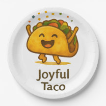 Süße Taco-Fiesta-Geburtstagspapierteller 9" Abende