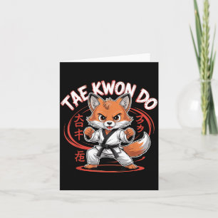Süße Taekwondo-Füchsin - Lustiger Koreanischer MMA Karte