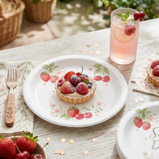 Süße Tage Florale Früchte Pappteller