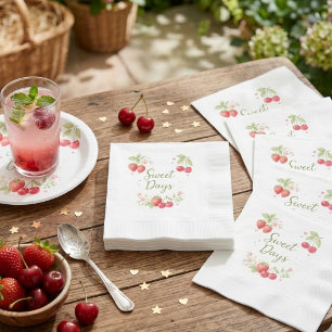 Süße Tage Watercolor-Frucht-Blumen Serviette