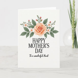 Süße Tante mit Blumen Tag Karte