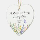 Süße Tante personalisiertes Erinnerungsstück flora Keramik Ornament (Links)
