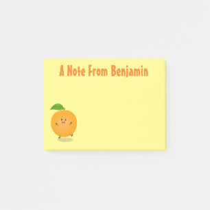 Süße tanzende orange Zitrusfrucht Post-it Klebezettel