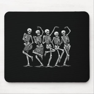 Süße tanzende Skelette Halloween-Kostüm Frauen Mäd Mousepad