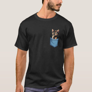 Süße Taschen-Schildpatt-Katzenliebhaberin Katzenmu T-Shirt