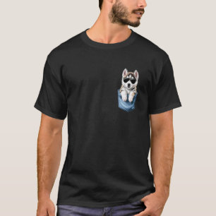 Süße Taschen-Sibirische-Husky-Welpen-Liebhaberin H T-Shirt