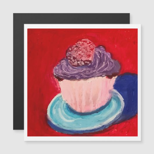 Süße Tässchen Magnetkarte (Vorne/Hinten)