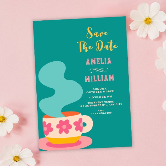 Süße Tasse Hochzeit Save The Date