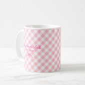 Süße Tasse mit individuellem Namen und Bogenmuster (Vorderseite Links)