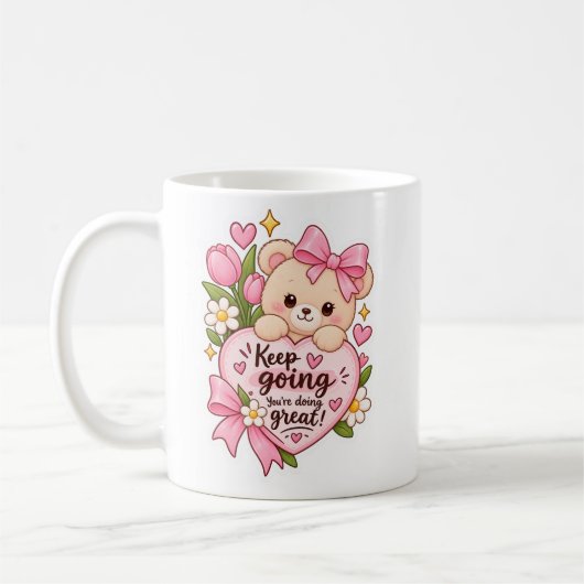 Süße Tasse mit kleiner Motivation (Links)