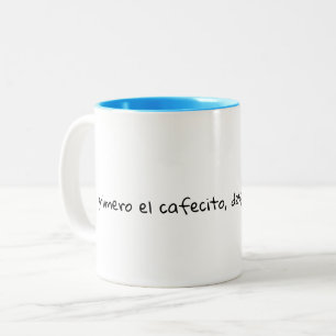 Süße Tasse mit spanischem Vers
