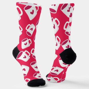 Süße Tasse nahtloses Muster Socken