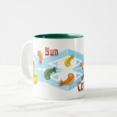 Süsse-Tasse Sun Conure Zweifarbige Tasse (Vorderseite Links)