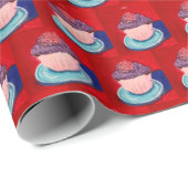 Süße Tassen-Cupcake Geschenkpapier (Rolleneckpunkt)