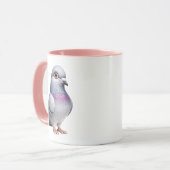 Süße Taubenillustration Tasse (Vorderseite Links)
