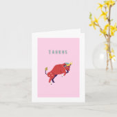 Süße Taurus, Sternzeichen, Sternzeichen Karte (Gelbe Blume)