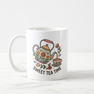 Süße Teatime-Vintage-Teekanne Cottagecore-Ästhetik Kaffeetasse