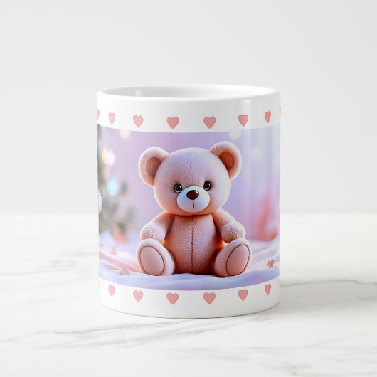 Süße Teddy-Liebe Jumbo-Tasse (Vorderseite)