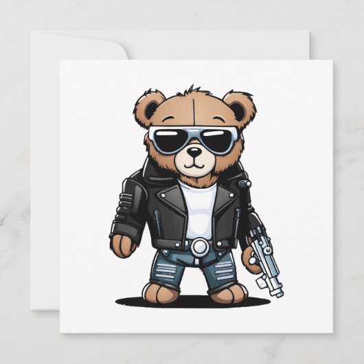 Süße Teddy Memes Einladung (Vorderseite)