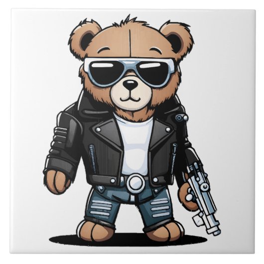 Süße Teddy Memes Fliese (Vorderseite)
