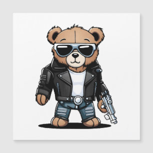 Süße Teddy Memes Magnetkarte