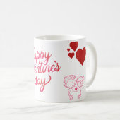 Süße Teddy-Valentins-Tasse Kaffeetasse (VorderseiteRechts)