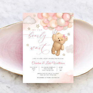 Süße Teddybär-Baby-Party-Einladung Einladung