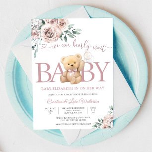 Süße Teddybär-Baby-Party-Einladung Einladung