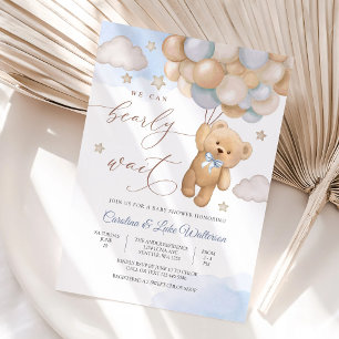 Süße Teddybär-Baby-Party-Einladung Einladung