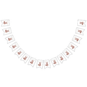 Süße Teddybär-Baby-Party-Girlande-Banner Wimpelkette