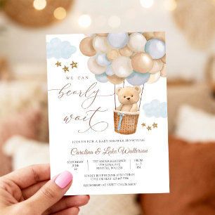 Süße Teddybär-Baby-Shower-Einladung Einladung