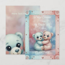Süße Teddybär-Baby-Shower-Einladung