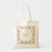 Süße Teddybär-Blumenrahmen-Tasche Tragetasche (Vorne)