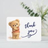Süße Teddybär-Dankeskarten RSVP Karte (Stehend Vorderseite)