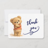 Süße Teddybär-Dankeskarten RSVP Karte (Vorderseite)