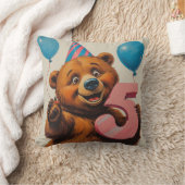 Süße Teddybär-Geburtstagsfeier Kissen (Decke)
