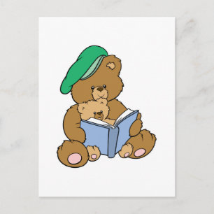 Süße Teddybär-Geschichtenzeit-Design Postkarte