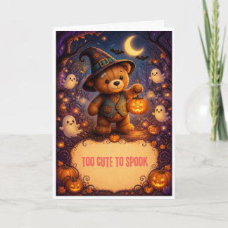 süße Teddybär-Halloween-Karte Karte