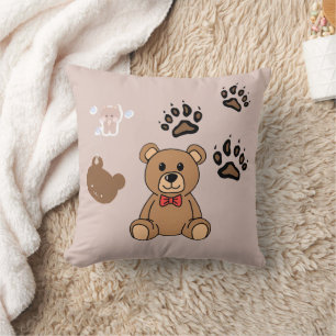 Süße Teddybär-Illustration Kissen
