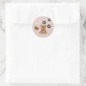 Süße Teddybär-Illustration Runder Aufkleber (Tasche)