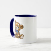Süße Teddybär-Illustration Tasse (Vorderseite Links)