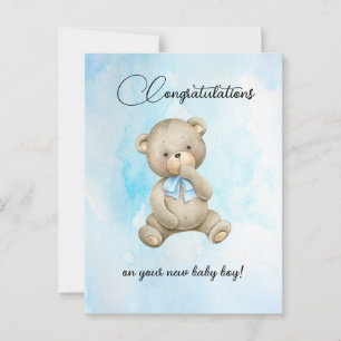 Süße Teddybär-Neugeborenen-Gratulationskarten für Postkarte