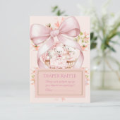 Süße Teddybär-Nursery-Blumen-Insert Begleitkarte (Stehend Vorderseite)