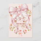 Süße Teddybär-Nursery-Blumen-Insert Begleitkarte (Rückseite)