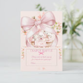 Süße Teddybär-Nursery-Blumen-Insert Begleitkarte (Stehend Vorderseite)