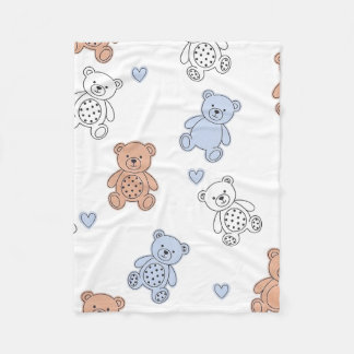 Süße Teddybär-Nursery Fleecedecke