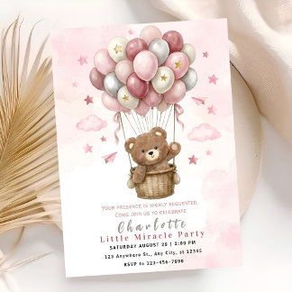Süße Teddybär-Party Einladung