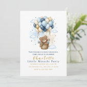 Süße Teddybär-Party Einladung (Stehend Vorderseite)