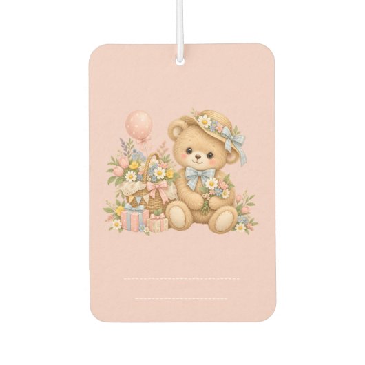 Süße Teddybär-Party-Gestaltung Autolufterfrischer (Vorderseite)
