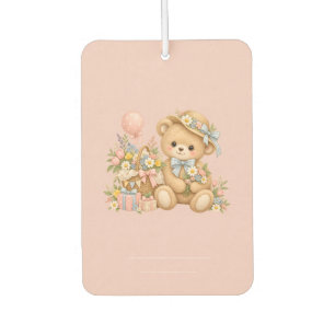 Süße Teddybär-Party-Gestaltung mit Cottage-Garten  Autolufterfrischer